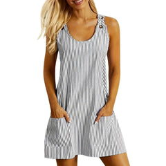 Aurelia™ | Striped Patchwork Mini Dress for Women