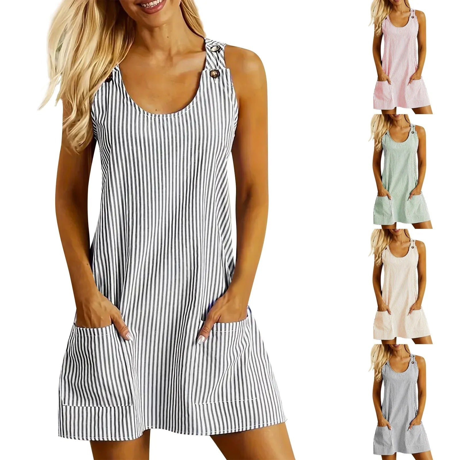 Aurelia™ | Striped Patchwork Mini Dress for Women